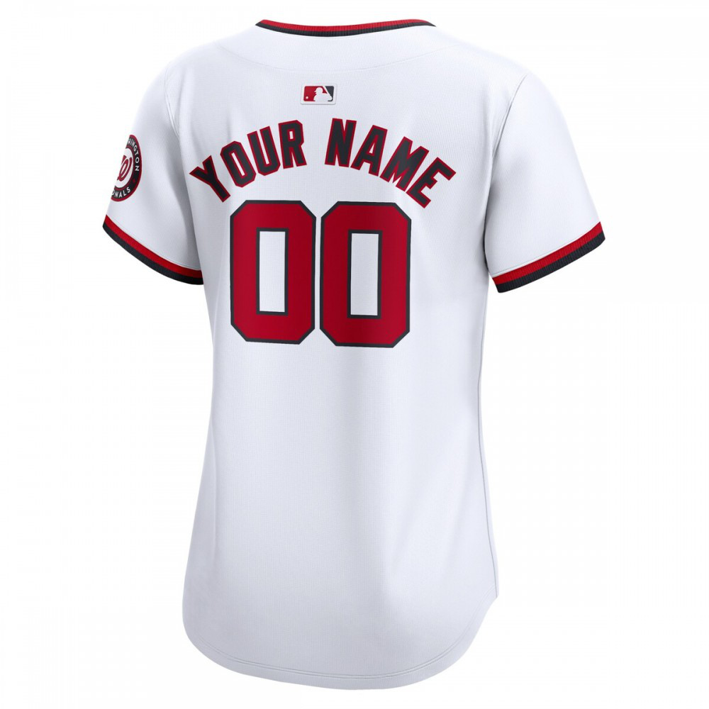 Washington Nationals Women's Home Limited Custom Jersey - White-Pro Kit Vault | Brand New 26/27 Sports Jerseys